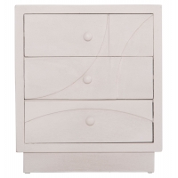 ΚΟΜΟΔΙΝΟ ΣΕΙΡΑ SANTORINI HM18047 MDF ΣΕ ΥΠΟΛΕΥΚΟ ΧΡΩΜΑ-3 ΣΥΡΤΑΡIA 48x38x55,5Υεκ.