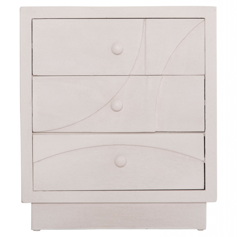 ΚΟΜΟΔΙΝΟ ΣΕΙΡΑ SANTORINI HM18047 MDF ΣΕ ΥΠΟΛΕΥΚΟ ΧΡΩΜΑ-3 ΣΥΡΤΑΡIA 48x38x55,5Υεκ.