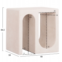 ΤΡΑΠΕΖΙ ΣΑΛΟΝΙΟΥ ΣΕΙΡΑ SANTORINI HM18070 MDF ΣΕ ΥΠΟΛΕΥΚΟ ΧΡΩΜΑ 48x38x48,5Υεκ.
