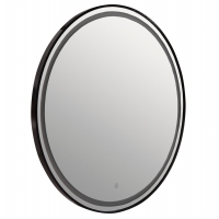 ΚΑΘΡΕΠΤΗΣ ΤΟΙΧΟΥ ΣΤΡΟΓΓΥΛΟΣ ROUNDER HM4503.01 ΑΛΟΥΜΙΝΙΟ ΣΕ ΜΑΥΡΟ-ΦΩΤΙΣΜΟΣ LED Φ80εκ.