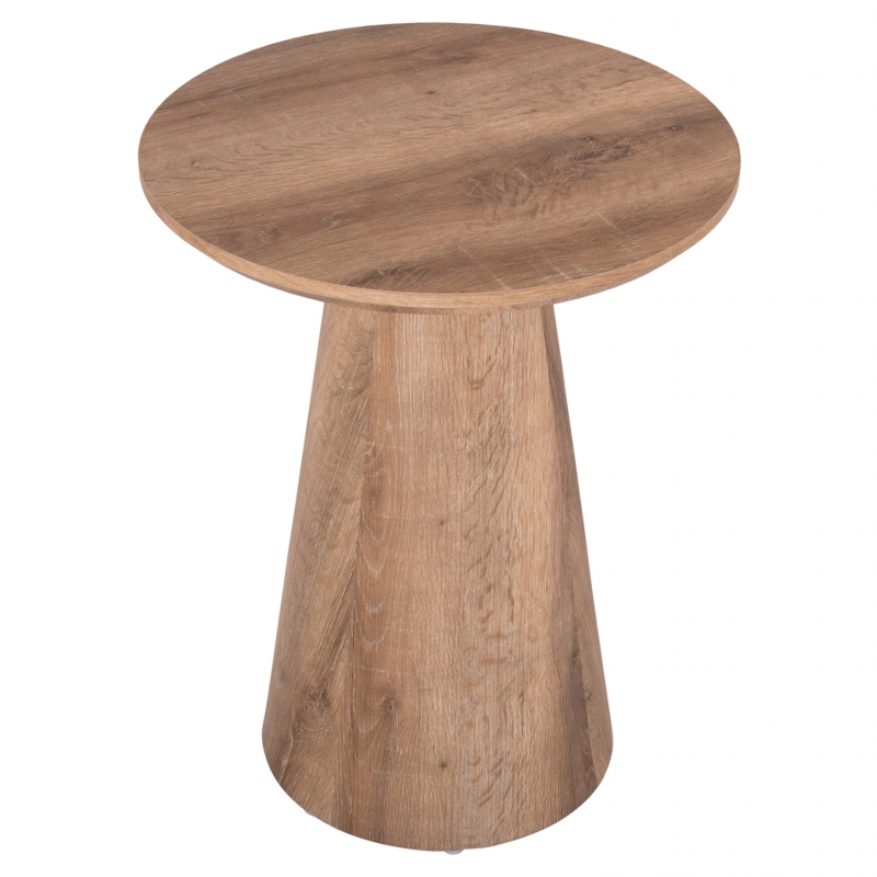 ΒΟΗΘΗΤΙΚΟ ΤΡΑΠΕΖΑΚΙ KARAN HM18029 MDF ΣΕ ΦΥΣΙΚΟ ΧΡΩΜΑ ΞΥΛΟΥ Φ45x56,5Υεκ