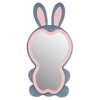 ΠΑΙΔΙΚΟΣ ΚΑΘΡΕΦΤΗΣ ΔΑΠΕΔΟΥ BUNNY HM4489.02 MDF ΡΟΖ & ΜΠΛΕ-ΜΑΥΡΟ STAND 80x162Υεκ.