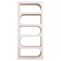 ΒΙΒΛΙΟΘΗΚΗ ΣΕΙΡΑ SANTORINI HM18062 MDF ΣΕ ΥΠΟΛΕΥΚΟ ΧΡΩΜΑ 80x38x180Yεκ.