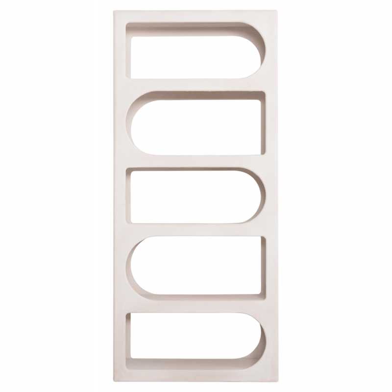 ΒΙΒΛΙΟΘΗΚΗ ΣΕΙΡΑ SANTORINI HM18062 MDF ΣΕ ΥΠΟΛΕΥΚΟ ΧΡΩΜΑ 80x38x180Yεκ.