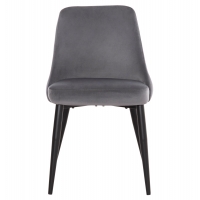 ΚΑΡΕΚΛΑ SERENITY HM8527.11 ΒΕΛΟΥΔΟ ΓΚΡΙ ΜΕ ΜΑΥΡΑ ΜΕΤΑΛΛΙΚΑ ΠΟΔΙΑ 51x54x83,5Υεκ.
