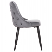 ΚΑΡΕΚΛΑ SERENITY HM8527.11 ΒΕΛΟΥΔΟ ΓΚΡΙ ΜΕ ΜΑΥΡΑ ΜΕΤΑΛΛΙΚΑ ΠΟΔΙΑ 51x54x83,5Υεκ.