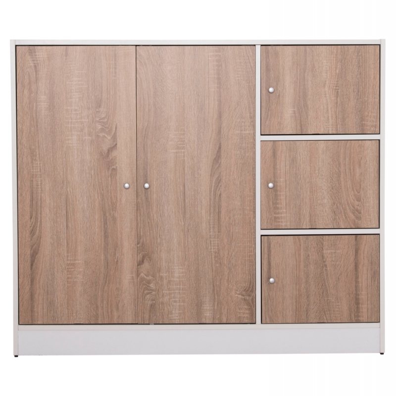 ΝΤΟΥΛΑΠΙ ΜΕ 4 ΑΠΟΘ.ΧΩΡΟΥΣ MATIN HM2480.01 SONAMA OAK-ΛΕΥΚΗ ΜΕΛΑΜΙΝΗ 117x39,5x99,5Υεκ