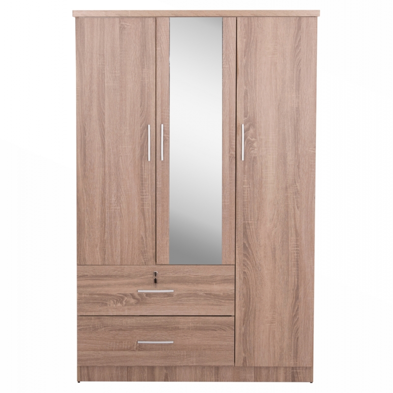 ΝΤΟΥΛΑΠΑ ΜΕ ΚΑΘΡΕΦΤΗ & ΣΥΡΤΑΡΙΑ JARRY HM2485.11 SONAMA OAK ΜΕΛΑΜΙΝΗ 119x48x183Υεκ