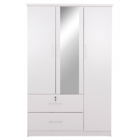 ΝΤΟΥΛΑΠΑ ΜΕ ΚΑΘΡΕΦΤΗ & ΣΥΡΤΑΡΙΑ JARRY HM2485.01 ΛΕΥΚΗ ΜΕΛΑΜΙΝΗ 119x48x183Υεκ