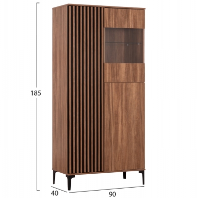 ΒΙΤΡΙΝΑ ΣΕΙΡΑ HARRY HM18011.01 ΜΕΛΑΜΙΝΗ ΣΚΟΥΡΟ ΦΥΣΙΚΟ ΞΥΛΟΥ-ΜΑΥΡΟ 90x40x185Υεκ. ΒΙΤΡΙΝΑ ΣΕΙΡΑ HARRY HM18011.01 ΜΕΛΑΜΙΝΗ ΣΚΟΥΡΟ ΦΥΣΙΚΟ ΞΥΛΟΥ-ΜΑΥΡΟ 90x40x185Υεκ.