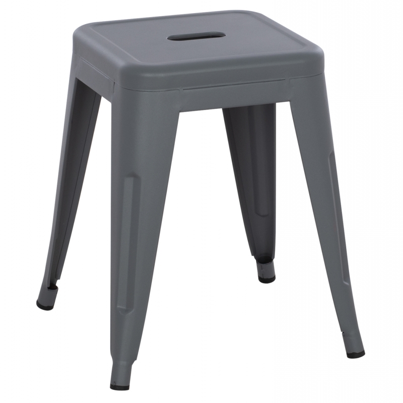 ΣΚΑΜΠΟ ΜΕΤΑΛΛΙΚΟ MELITA HM0096.50 ΣΕ ΓΚΡΙ ΜΑΤ ΧΡΩΜΑ 37x37x45Υεκ.