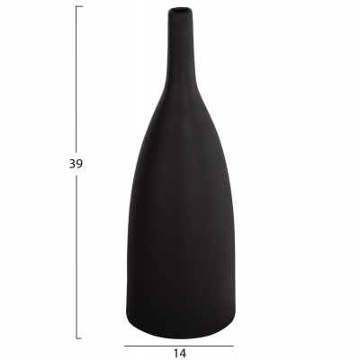 ΕΠΙΤΡΑΠΕΖΙΟ ΚΕΡΑΜΙΚΟ ΔΙΑΚΟΣΜΗΤΙΚΟ GALAD HM4634.02 ΜΑΥΡΟ ΜΑΤ Φ14x39Υεκ
