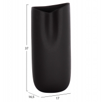 ΕΠΙΤΡΑΠΕΖΙΟ ΚΕΡΑΜΙΚΟ ΔΙΑΚΟΣΜΗΤΙΚΟ GLAZE HM4606.02 ΜΑΥΡΟ ΜΑΤ 17x16,5x37Υεκ