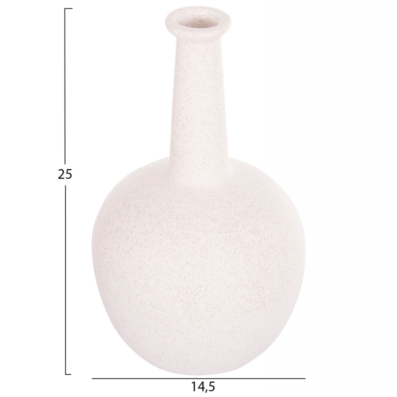 ΕΠΙΤΡΑΠΕΖΙΟ ΚΕΡΑΜΙΚΟ ΔΙΑΚΟΣΜΗΤΙΚΟ ELENDIL HM4593.01 ΥΠΟΛΕΥΚΟ ΚΡΥΣΤΑΛΛΙΚΟ Φ15x25Υεκ