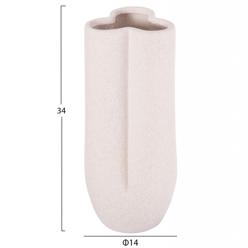ΕΠΙΤΡΑΠΕΖΙΟ ΚΕΡΑΜΙΚΟ ΔΙΑΚΟΣΜΗΤΙΚΟ GLAZE HM4611.01 ΚΡΥΣΤΑΛΛΙΚΟ ΥΠΟΛΕΥΚΟ Φ14x34Υεκ