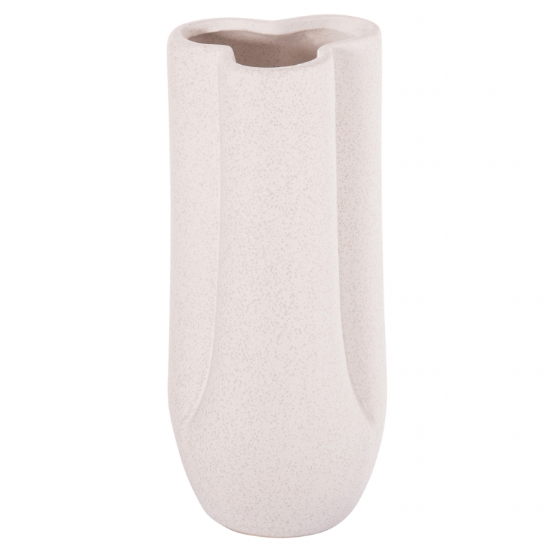 ΕΠΙΤΡΑΠΕΖΙΟ ΚΕΡΑΜΙΚΟ ΔΙΑΚΟΣΜΗΤΙΚΟ GLAZE HM4611.01 ΚΡΥΣΤΑΛΛΙΚΟ ΥΠΟΛΕΥΚΟ Φ14x34Υεκ