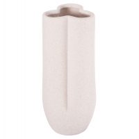 ΕΠΙΤΡΑΠΕΖΙΟ ΚΕΡΑΜΙΚΟ ΔΙΑΚΟΣΜΗΤΙΚΟ GLAZE HM4611.01 ΚΡΥΣΤΑΛΛΙΚΟ ΥΠΟΛΕΥΚΟ Φ14x34Υεκ