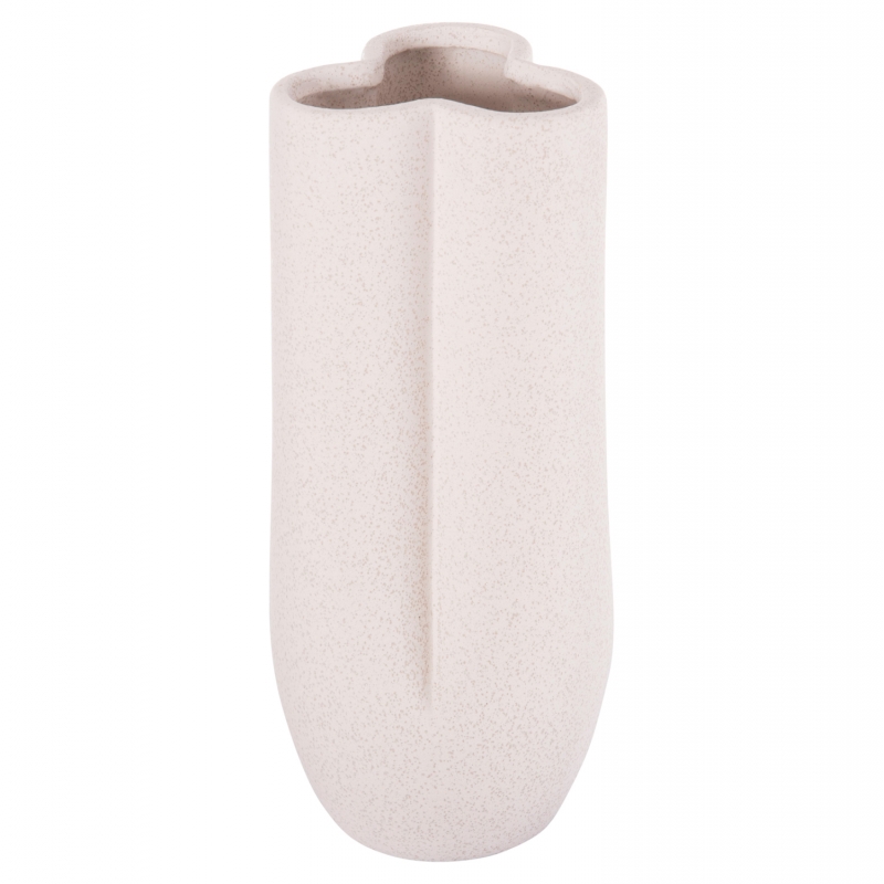 ΕΠΙΤΡΑΠΕΖΙΟ ΚΕΡΑΜΙΚΟ ΔΙΑΚΟΣΜΗΤΙΚΟ GLAZE HM4611.01 ΚΡΥΣΤΑΛΛΙΚΟ ΥΠΟΛΕΥΚΟ Φ14x34Υεκ