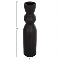 ΕΠΙΤΡΑΠΕΖΙΟ ΚΕΡΑΜΙΚΟ ΔΙΑΚΟΣΜΗΤΙΚΟ SCEPTER HM4614.02 ΜΑΥΡΟ ΜΑΤ Φ8x35Υ εκ.