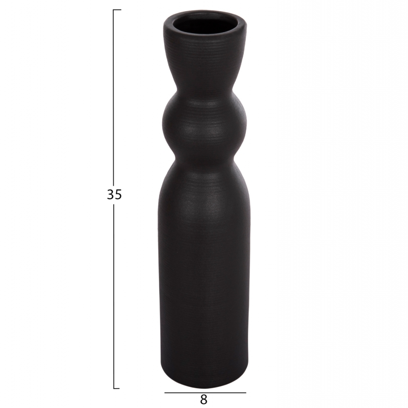 ΕΠΙΤΡΑΠΕΖΙΟ ΚΕΡΑΜΙΚΟ ΔΙΑΚΟΣΜΗΤΙΚΟ SCEPTER HM4614.02 ΜΑΥΡΟ ΜΑΤ Φ8x35Υ εκ.
