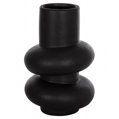 ΕΠΙΤΡΑΠΕΖΙΟ ΚΕΡΑΜΙΚΟ ΔΙΑΚΟΣΜΗΤΙΚΟ ROOK HM4627.02 ΜΑΥΡΟ ΜΑΤ Φ16x25,5Υεκ