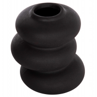 ΕΠΙΤΡΑΠΕΖΙΟ ΚΕΡΑΜΙΚΟ ΔΙΑΚΟΣΜΗΤΙΚΟ ROOK HM4628.02 ΜΑΥΡΟ ΜΑΤ Φ14x19Υεκ