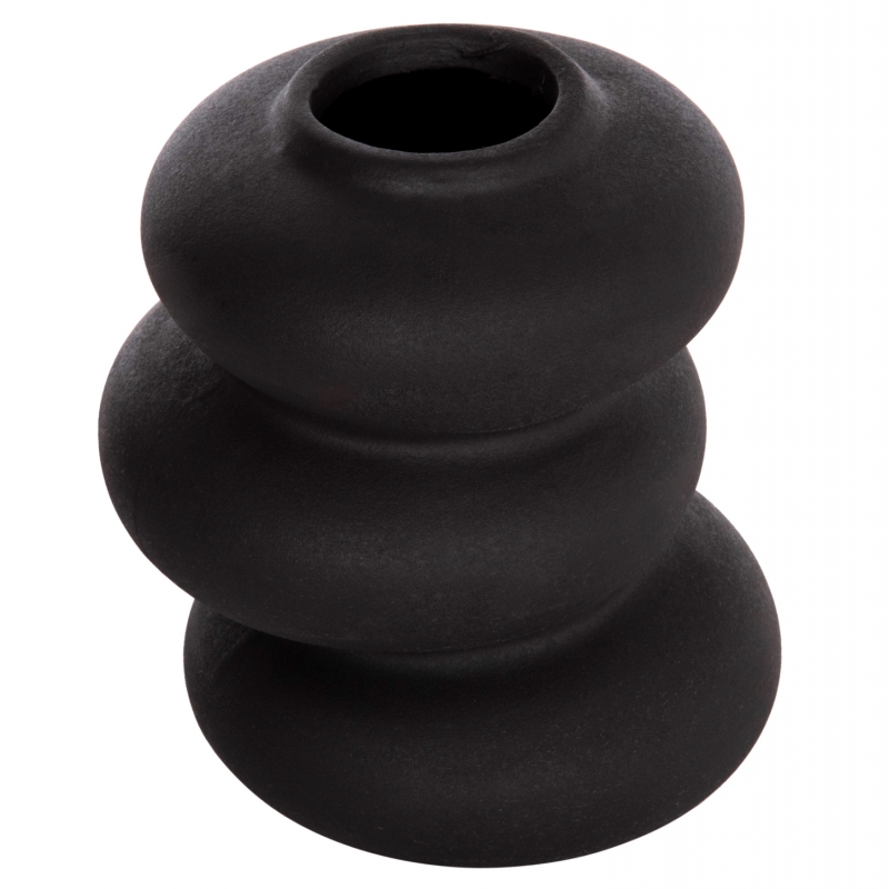 ΕΠΙΤΡΑΠΕΖΙΟ ΚΕΡΑΜΙΚΟ ΔΙΑΚΟΣΜΗΤΙΚΟ ROOK HM4628.02 ΜΑΥΡΟ ΜΑΤ Φ14x19Υεκ