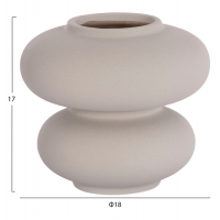 ΕΠΙΤΡΑΠΕΖΙΟ ΚΕΡΑΜΙΚΟ ΔΙΑΚΟΣΜΗΤΙΚΟ ROOK HM4629.03 ΓΚΡΙ ΜΑΤ Φ18x17Υεκ