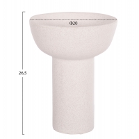 ΕΠΙΤΡΑΠΕΖΙΟ ΚΕΡΑΜΙΚΟ ΔΙΑΚΟΣΜΗΤΙΚΟ ELENDIL HM4603.01 ΥΠΟΛΕΥΚΟ ΚΡΥΣΤΑΛΛΙΚΟ Φ20x26,5Υεκ