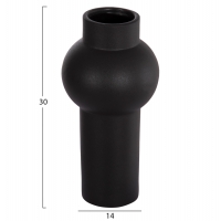ΕΠΙΤΡΑΠΕΖΙΟ ΚΕΡΑΜΙΚΟ ΔΙΑΚΟΣΜΗΤΙΚΟ SCEPTER HM4605.02 ΜΑΥΡΟ ΜΑΤ Φ15x30Υ εκ.