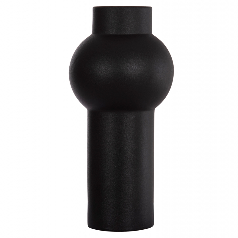 ΕΠΙΤΡΑΠΕΖΙΟ ΚΕΡΑΜΙΚΟ ΔΙΑΚΟΣΜΗΤΙΚΟ SCEPTER HM4605.02 ΜΑΥΡΟ ΜΑΤ Φ15x30Υ εκ.