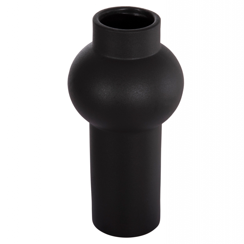 ΕΠΙΤΡΑΠΕΖΙΟ ΚΕΡΑΜΙΚΟ ΔΙΑΚΟΣΜΗΤΙΚΟ SCEPTER HM4605.02 ΜΑΥΡΟ ΜΑΤ Φ15x30Υ εκ.