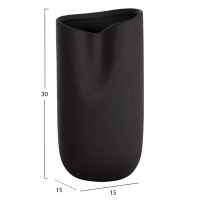 ΕΠΙΤΡΑΠΕΖΙΟ ΚΕΡΑΜΙΚΟ ΔΙΑΚΟΣΜΗΤΙΚΟ GLAZE HM4607.02 ΜΑΥΡΟ ΜΑΤ 15x15x30Υεκ