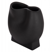 ΕΠΙΤΡΑΠΕΖΙΟ ΚΕΡΑΜΙΚΟ ΔΙΑΚΟΣΜΗΤΙΚΟ GLAZE HM4610.02 ΜΑΥΡΟ ΜΑΤ 26x14x25Υεκ
