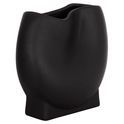 ΕΠΙΤΡΑΠΕΖΙΟ ΚΕΡΑΜΙΚΟ ΔΙΑΚΟΣΜΗΤΙΚΟ GLAZE HM4610.02 ΜΑΥΡΟ ΜΑΤ 26x14x25Υεκ