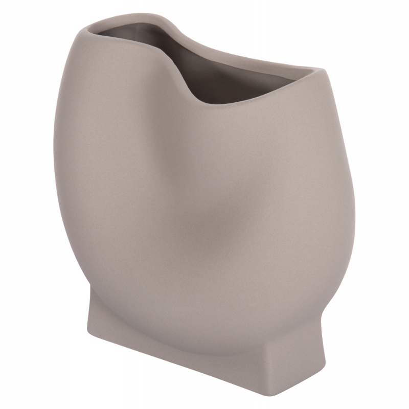 ΕΠΙΤΡΑΠΕΖΙΟ ΚΕΡΑΜΙΚΟ ΔΙΑΚΟΣΜΗΤΙΚΟ GLAZE HM4610.03 ΓΚΡΙ ΜΑΤ 26x14x25Υεκ
