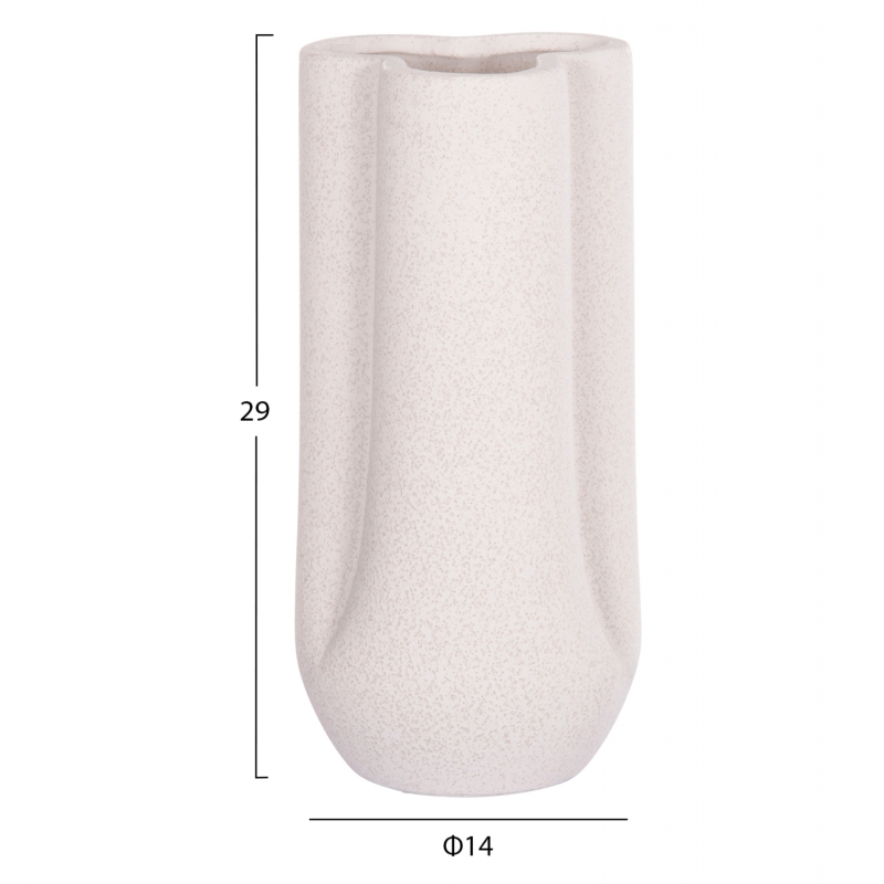 ΕΠΙΤΡΑΠΕΖΙΟ ΚΕΡΑΜΙΚΟ ΔΙΑΚΟΣΜΗΤΙΚΟ GLAZE HM4612.01 ΚΡΥΣΤΑΛΛΙΚΟ ΥΠΟΛΕΥΚΟ Φ14x29Υεκ