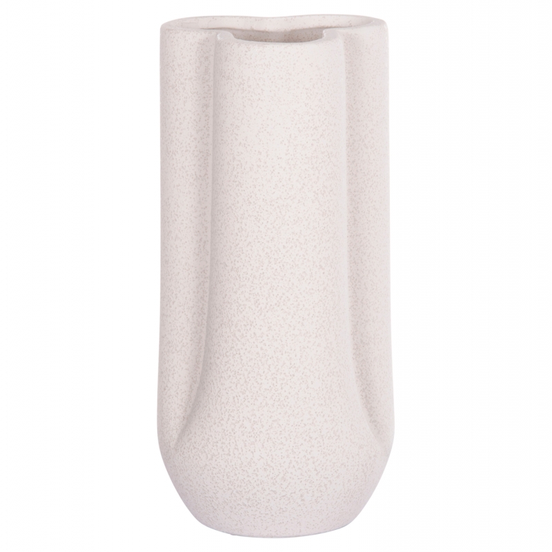 ΕΠΙΤΡΑΠΕΖΙΟ ΚΕΡΑΜΙΚΟ ΔΙΑΚΟΣΜΗΤΙΚΟ GLAZE HM4612.01 ΚΡΥΣΤΑΛΛΙΚΟ ΥΠΟΛΕΥΚΟ Φ14x29Υεκ