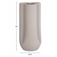 ΕΠΙΤΡΑΠΕΖΙΟ ΚΕΡΑΜΙΚΟ ΔΙΑΚΟΣΜΗΤΙΚΟ GLAZE HM4612.03 ΓΚΡΙ ΜΑΤ Φ14x29Υεκ