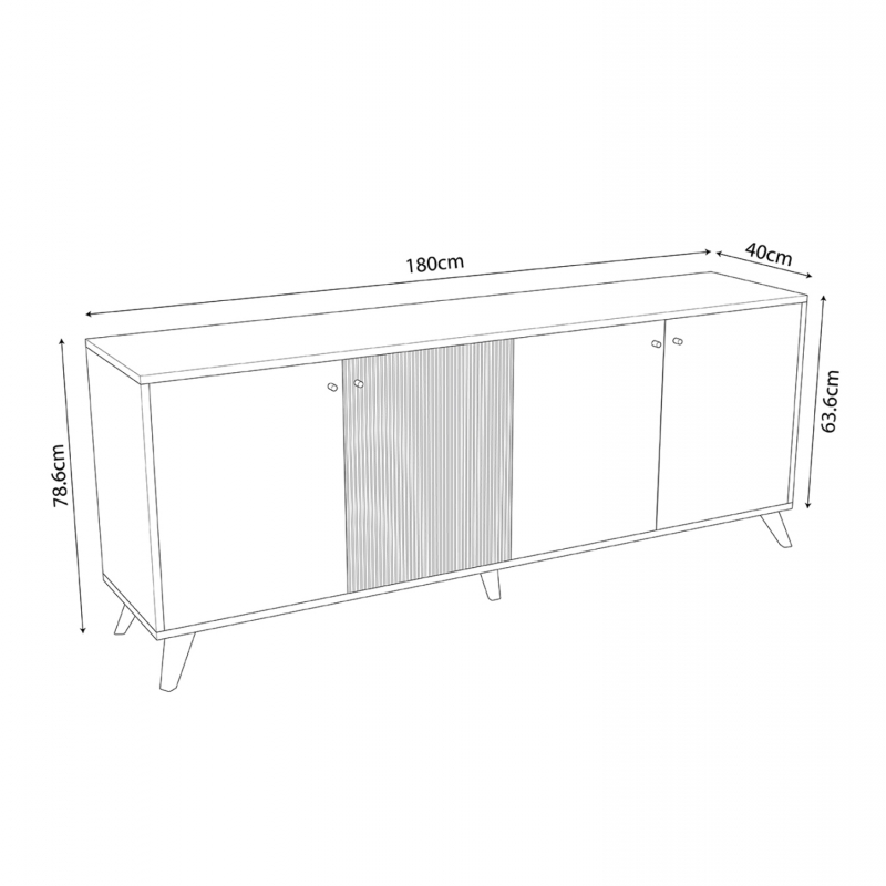 ΜΠΟΥΦΕΣ ΜΕΛΑΜΙΝΗΣ KRUDEN HM9446.11 ΜΑΥΡΟ-ΦΥΣΙΚΟ 180x40x78.6Υεκ. ΜΠΟΥΦΕΣ ΜΕΛΑΜΙΝΗΣ KRUDEN HM9446.11 ΜΑΥΡΟ-ΦΥΣΙΚΟ 180x40x78.6Υεκ.