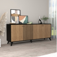 ΜΠΟΥΦΕΣ ΜΕΛΑΜΙΝΗΣ KRUDEN HM9446.11 ΜΑΥΡΟ-ΦΥΣΙΚΟ 180x40x78.6Υεκ. ΜΠΟΥΦΕΣ ΜΕΛΑΜΙΝΗΣ KRUDEN HM9446.11 ΜΑΥΡΟ-ΦΥΣΙΚΟ 180x40x78.6Υεκ.