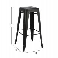 ΣΚΑΜΠΟ ΜΠΑΡ ΜΕΤΑΛΛΙΚΟ MELITA-PRO HM8642.42 ΣΕ ΜΑΥΡΟ ΜΑΤ 43x43x78Υεκ. ΣΚΑΜΠΟ ΜΠΑΡ ΜΕΤΑΛΛΙΚΟ MELITA-PRO HM8642.42 ΣΕ ΜΑΥΡΟ ΜΑΤ 43x43x78Υεκ.