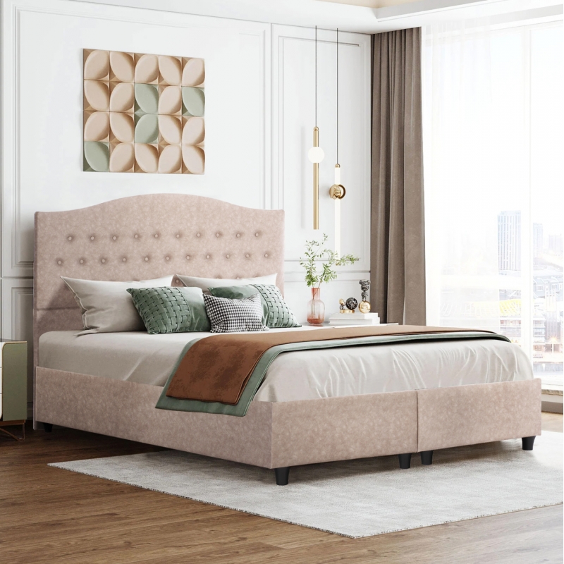 ΚΡΕΒΑΤΙ MALENA HM638.22 ΜΠΕΖ ΥΦΑΣΜΑ Τ. NUBUCK ΓΙΑ ΣΤΡΩΜΑ 150x200εκ. ΚΡΕΒΑΤΙ MALENA HM638.22 ΜΠΕΖ ΥΦΑΣΜΑ Τ. NUBUCK ΓΙΑ ΣΤΡΩΜΑ 150x200εκ.