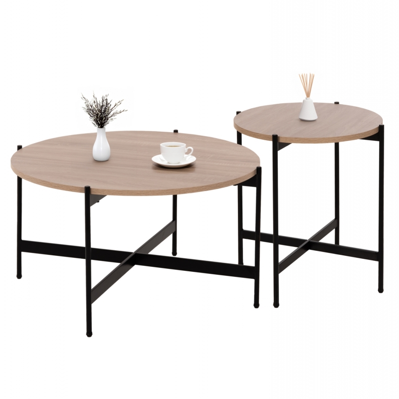 ΣΕΤ 2ΤΜΧ ΤΡΑΠΕΖΙΑ ΣΑΛΟΝΙΟΥ RONDA HM21089.02 MDF ΣΟΝΑΜΑ Φ80εκ & Φ50εκ ΣΕΤ 2ΤΜΧ ΤΡΑΠΕΖΙΑ ΣΑΛΟΝΙΟΥ RONDA HM21089.02 MDF ΣΟΝΑΜΑ Φ80εκ & Φ50εκ