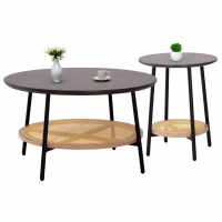 ΣΕΤ 2ΤΜΧ ΤΡΑΠΕΖΙΑ ΣΑΛΟΝΙΟΥ SEWELL HM21087 MDF-ΜΕΤΑΛΛΟ-ΣΥΝΘΕΤΙΚΟ RATTAN Φ80εκ & Φ45εκ ΣΕΤ 2ΤΜΧ ΤΡΑΠΕΖΙΑ ΣΑΛΟΝΙΟΥ SEWELL HM21087 MDF-ΜΕΤΑΛΛΟ-ΣΥΝΘΕΤΙΚΟ RATTAN Φ80εκ & Φ45εκ