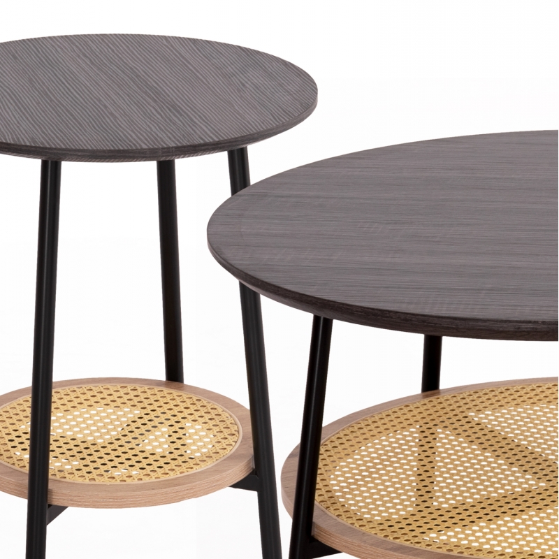ΣΕΤ 2ΤΜΧ ΤΡΑΠΕΖΙΑ ΣΑΛΟΝΙΟΥ SEWELL HM21087 MDF-ΜΕΤΑΛΛΟ-ΣΥΝΘΕΤΙΚΟ RATTAN Φ80εκ & Φ45εκ ΣΕΤ 2ΤΜΧ ΤΡΑΠΕΖΙΑ ΣΑΛΟΝΙΟΥ SEWELL HM21087 MDF-ΜΕΤΑΛΛΟ-ΣΥΝΘΕΤΙΚΟ RATTAN Φ80εκ & Φ45εκ