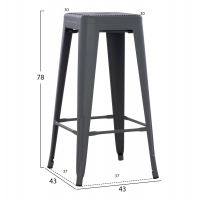 ΣΚΑΜΠΟ ΜΠΑΡ ΜΕΤΑΛΛΙΚΟ MELITA-PRO HM8642.50 ΣΕ ΓΚΡΙ 43x43x78Υεκ. ΣΚΑΜΠΟ ΜΠΑΡ ΜΕΤΑΛΛΙΚΟ MELITA-PRO HM8642.50 ΣΕ ΓΚΡΙ 43x43x78Υεκ.