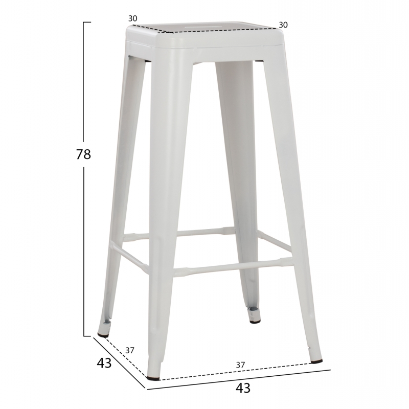 ΣΚΑΜΠΟ ΜΠΑΡ ΜΕΤΑΛΛΙΚΟ MELITA-PRO HM8642.41 ΣΕ ΛΕΥΚΟ ΜΑΤ 43x43x78Υεκ. ΣΚΑΜΠΟ ΜΠΑΡ ΜΕΤΑΛΛΙΚΟ MELITA-PRO HM8642.41 ΣΕ ΛΕΥΚΟ ΜΑΤ 43x43x78Υεκ.