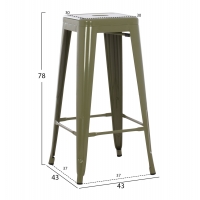 ΣΚΑΜΠΟ ΜΠΑΡ ΜΕΤΑΛΛΙΚΟ MELITA-PRO HM8642.43 ΣΕ DARK OLIVE 43x43x78Υεκ. ΣΚΑΜΠΟ ΜΠΑΡ ΜΕΤΑΛΛΙΚΟ MELITA-PRO HM8642.43 ΣΕ DARK OLIVE 43x43x78Υεκ.