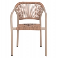 ΠΟΛΥΘΡΟΝΑ ΑΛΟΥΜΙΝΙΟΥ LUCCI HM6266.02 MOKA ΣΚΕΛΕΤΟΣ-P.E.RATTAN ΦΥΣΙΚΟ 58x56x79Υεκ